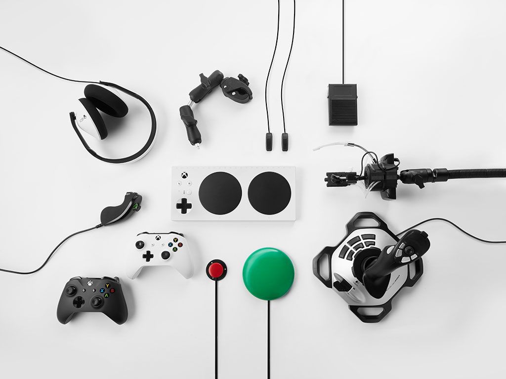 The Xbox Adaptive Controller can accept any number of accessories