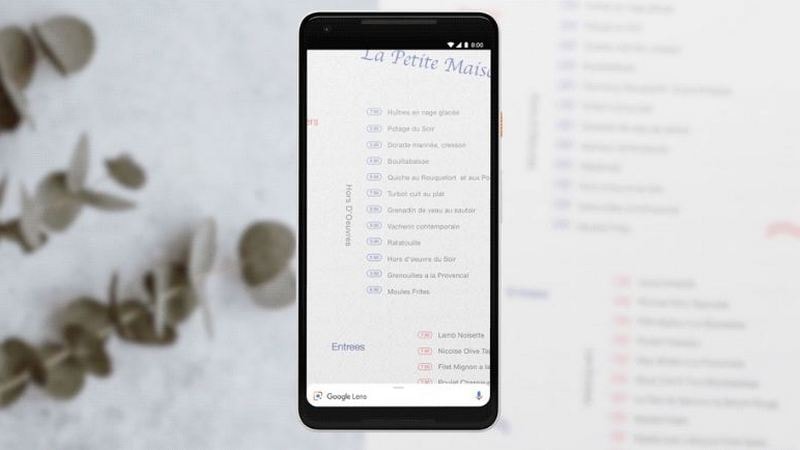 Google Lens real text to phone text.