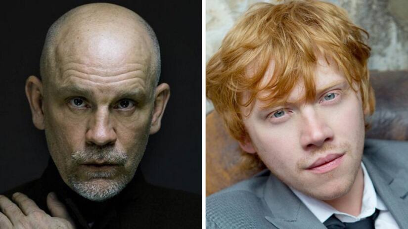 John Malkovich and Rupert Grint. Image from Twitter/@ElishaGiddings 