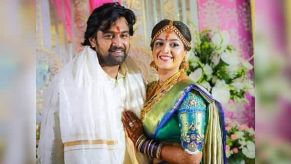 Kannada stars Chiranjeevi Sarja, Megahna Raj wed in Bengaluru; Arjun Sarja also present at ceremony