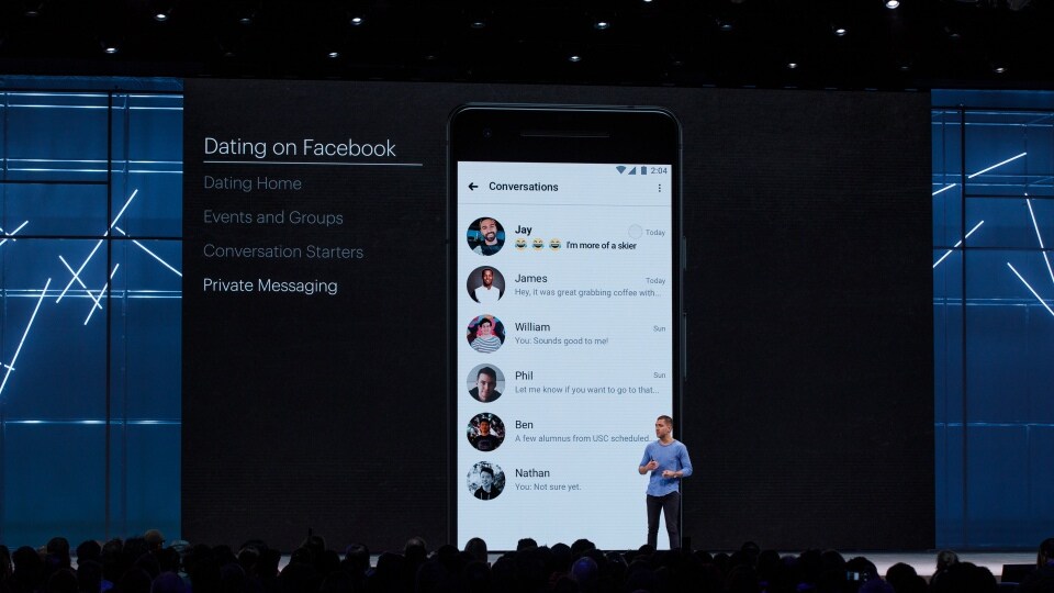 Dating on Facebook.