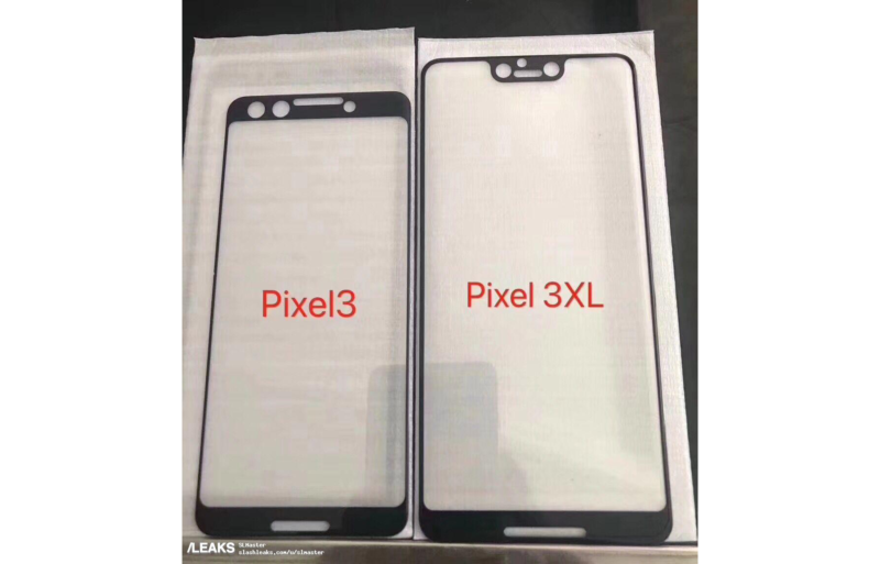 Alleged tempered glass for the Pixel 3 smartphones.