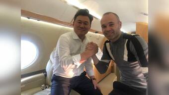 Andres Iniesta flies to 'new home' Japan to begin next chapter in career at J-League club Vissel Kobe
