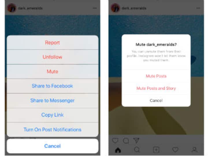 Instagram introduces a button for muting Posts and Stories from accounts without notifying the follower