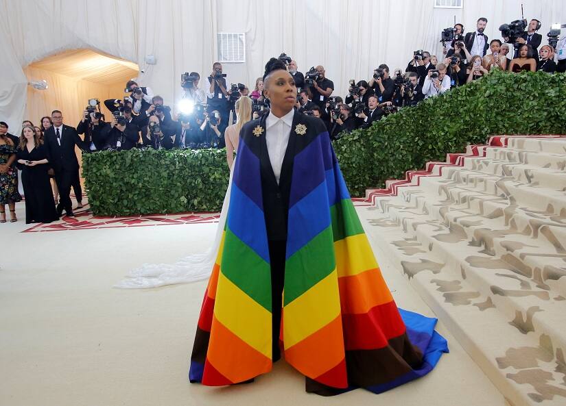 Lena Waithe arrives at the Metropolitan Museum of Art Costume Institute Gala (Met Gala) to celebrate the opening of Heavenly Bodies: Fashion and the Catholic Imagination in the Manhattan borough of New York, U.S., May 7, 2018. REUTERS/Eduardo Munoz TPX IMAGES OF THE DAY - RC118B43A9B0