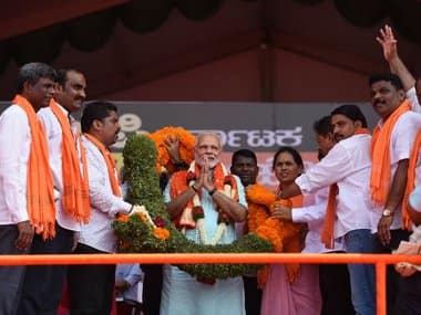 File image of Prime Minister Narendra Modi in Karnataka. Twitter/@narendramodi