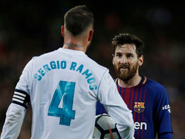La Liga: Lionel Messi put pressure on the referee at half-time during El Clasico, says Sergio Ramos