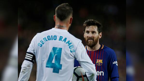 La Liga: Lionel Messi put pressure on the referee at half-time during El Clasico, says Sergio Ramos