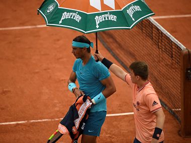 French Open 2018: Rain cuts short Rafael Nadal's fightback; Simona Halep sets up semi-final against Garbine Muguruza French Open 2018: Rain cuts short Rafael Nadal's fightback; Simona Halep sets up semi-final against Garbine Muguruza