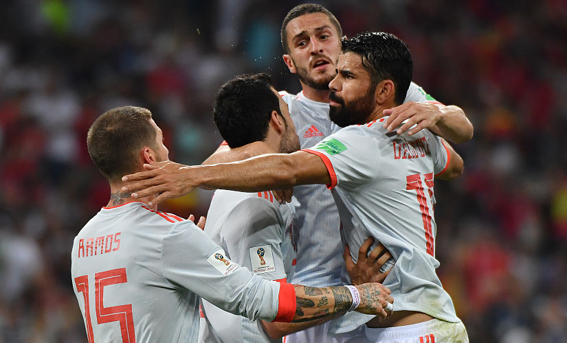 Diego Costa netted a brace to help Spain to a draw against Portugal in their 2018 FIFA World Cup opener. AFP