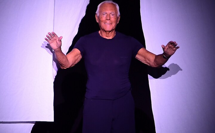 Designers Giorgio Armani, Alessandro Dell'Acqua present creations at the Milan Fashion Week in Italy