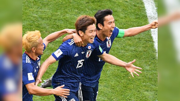 FIFA World Cup 2018: Yuya Osako heads Japan to historic win over 10-man Colombia in Group H opener