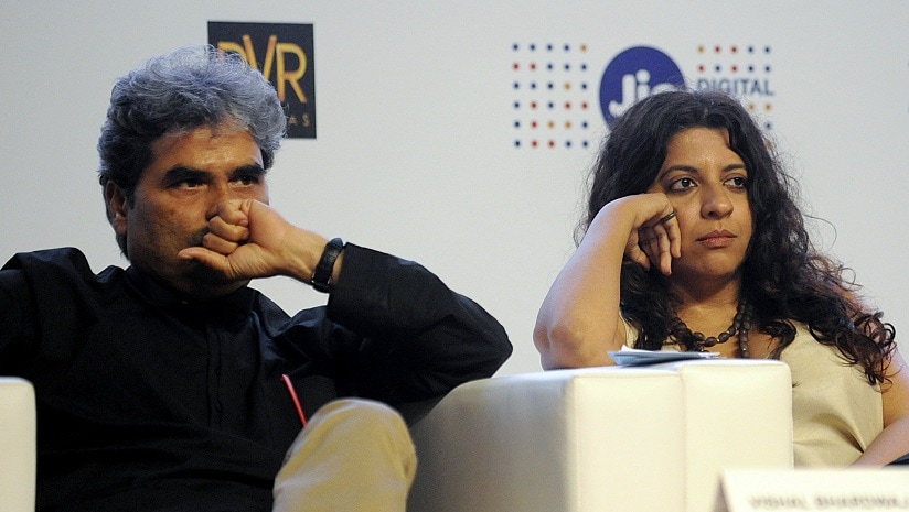 Indian Bollywood film directors Vishal Bhardwaj (L) and Zoya Akhtar attend the annual press conference for Jio MAMI 18th Mumbai Film Festival in Mumbai / AFP PHOTO / STRINGER