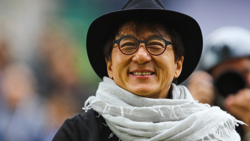 Hong Kong actor Jackie Chan looks on during the start of the FIA world Endurance Championship race in Shanghai on November 5, 2017. AFP