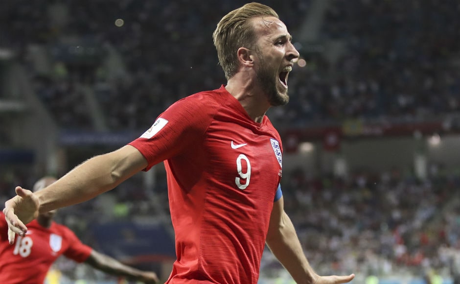 England's Harry Kane celebrates after scoring the winner against Tunisia in injury time. AP England's Harry Kane celebrates after scoring the winner against Tunisia in injury time. AP