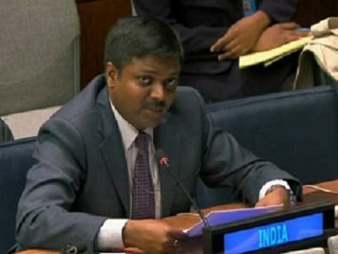 First Secretary Sandeep Kumar Bayyapu at the UNGA General Debate. Facebook@India At UN