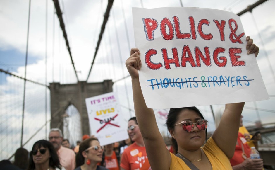 The march was one of several taking place around the country to protest gun violence and urge lawmakers to pass gun restrictions. Aalayah Eastmond, a survivor of the shooting at Parkland's Marjory Stoneman Douglas High School, addressed the crowd. Actresses Julianne Moore and Susan Sarandon also were in attendance. AP The march was one of several taking place around the country to protest gun violence and urge lawmakers to pass gun restrictions. Aalayah Eastmond, a survivor of the shooting at Parkland's Marjory Stoneman Douglas High School, addressed the crowd. Actresses Julianne Moore and Susan Sarandon also were in attendance. AP