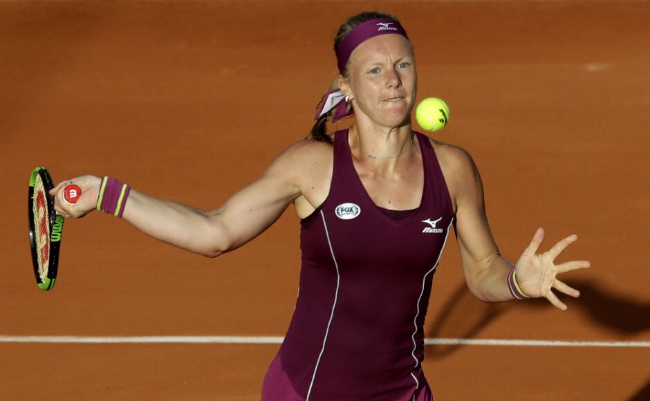 Netherlands' Kiki Bertens returns the ball to Germany's Angelique Kerber during their third round match of the French Open. AP Netherlands' Kiki Bertens returns the ball to Germany's Angelique Kerber during their third round match of the French Open. AP