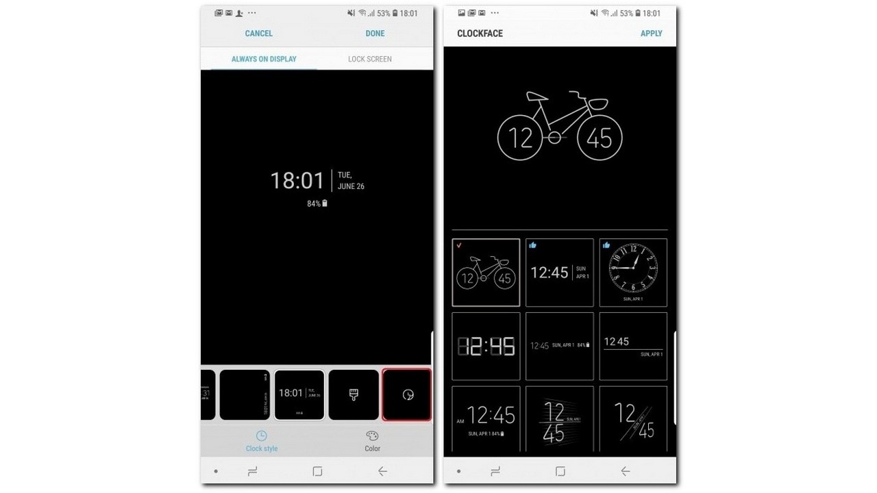 A look at the new watch faces. Image: Sammobile