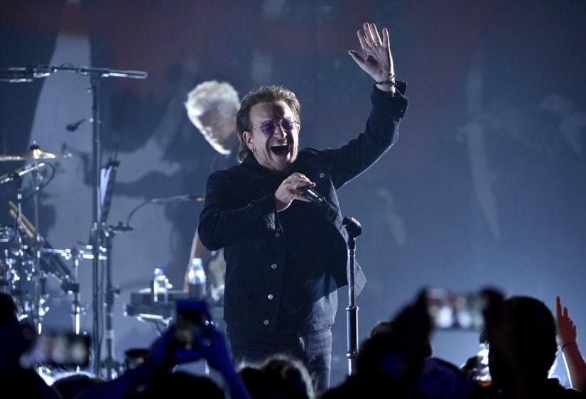 U2 frontman Bono performs at Apollo Theatre, Harlem. AP