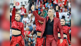 FIFA World Cup 2018: Robbie Williams courts controversy after making obscene gesture at opening ceremony