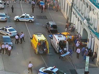 Taxi driver in Moscow who ploughed into eight pedestrians fell asleep at the wheel, says police