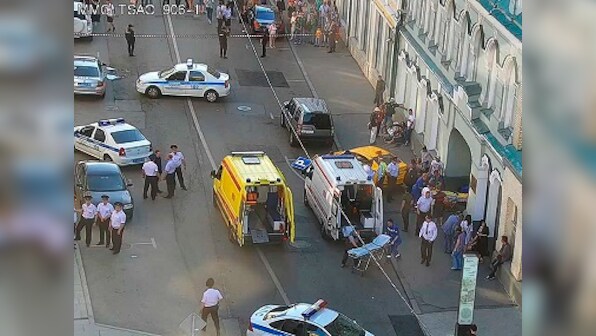 Taxi driver in Moscow who ploughed into eight pedestrians fell asleep at the wheel, says police