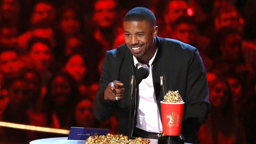 Michael B. Jordan accepts the best villain award for Black Panther at the MTV Movie and TV Awards. AP Matt Sayles/Invision