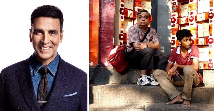 Akshay Kumar (L); A still from Chumbak. Images via Twitter