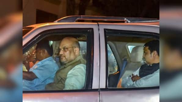 Amit Shah woos glamour, business and allies in Mumbai; BJP, Shiv Sena chiefs' private conversation lasts over an hour