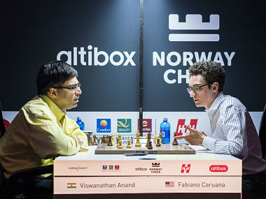 Norway Chess 2018: Viswanathan Anand suffers first loss to drop down leaderboard; Magnus Carlsen in joint lead Norway Chess 2018: Viswanathan Anand suffers first loss to drop down leaderboard; Magnus Carlsen in joint lead