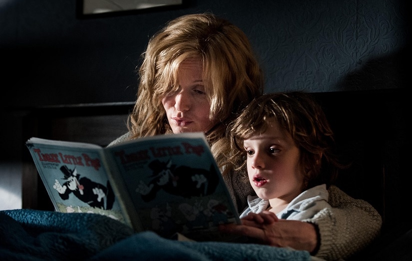 Essie Davis reads to her son in The Babadook. Image via Facebook
