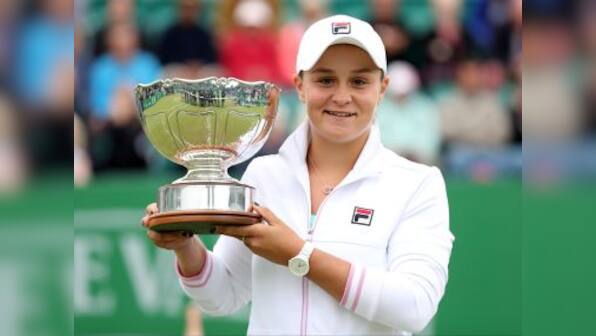 Nottingham Open: Ashleigh Barty defeats Johanna Konta in three sets to clinch her first WTA title of 2018