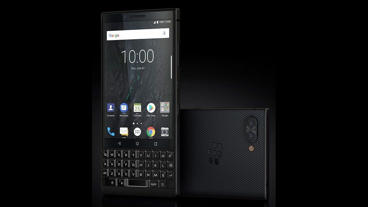 The BlackBerry Key2 in black. Image: Twitter/Evan Blass