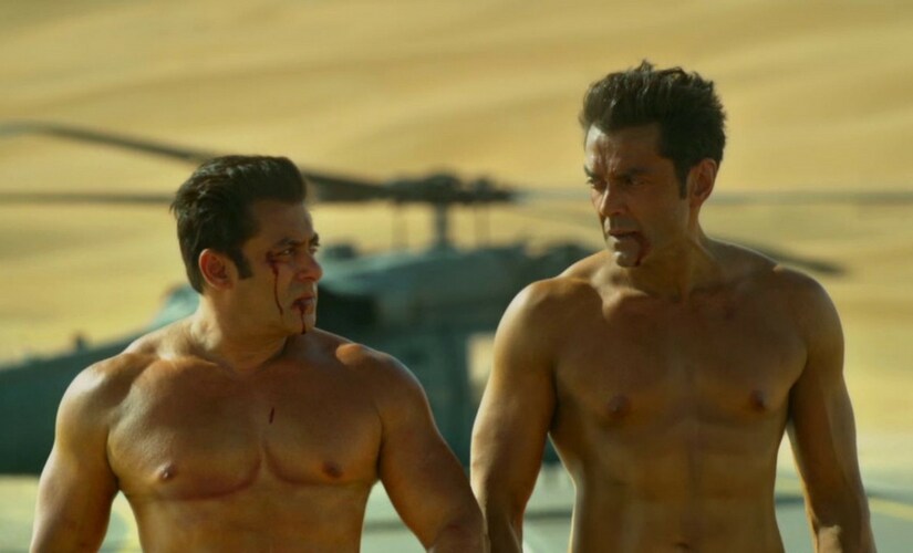 Bobby Deol and Salman Khan in a still from Race 3. Image from YouTube.