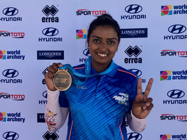 Indian archer Deepika Kumari bags gold in women's recurve event at Stage 3 of Archery World Cup Indian archer Deepika Kumari bags gold in women's recurve event at Stage 3 of Archery World Cup