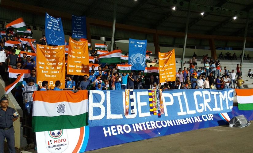 For a federation that has roped in celebrity team owners to promote the ISL, the AIFF made no attempts to get Mumbai's football lovers to head to the Andheri Sports Complex and support the Indian team. Image courtesy: Twitter @IndianFootball