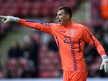 File image of Andriy Lunin. Image courtesy: Twitter @ChampionsLeague