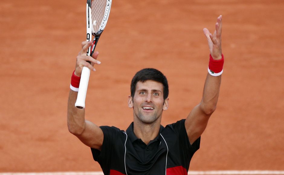 Serbia's Novak Djokovic cheers the audience after defeating Spain's Fernando Verdasco during their fourth round match. Djokovic will play in the last eight at Roland Garros for a record 12th time. AP Serbia's Novak Djokovic cheers the audience after defeating Spain's Fernando Verdasco during their fourth round match. Djokovic will play in the last eight at Roland Garros for a record 12th time. AP