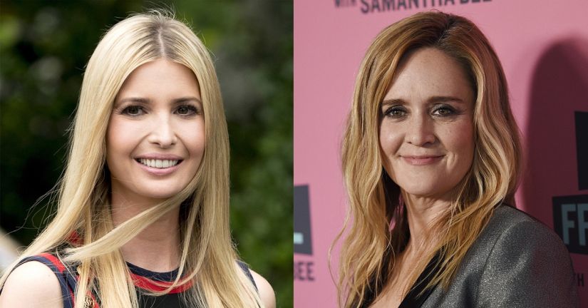 Ivanka Trump (L); Samantha Bee (R). Image via Twitter