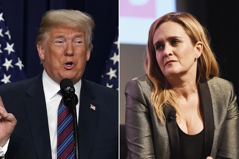Donald Trump (L); Samantha Bee (R). Image via Twitter