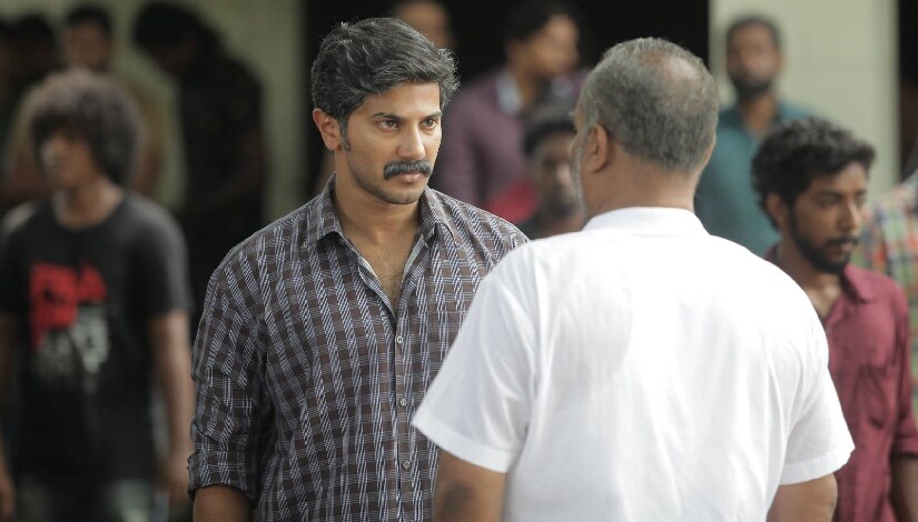Dulquer Salmaan in a scene from Kammatipaadam. Image via Twitter