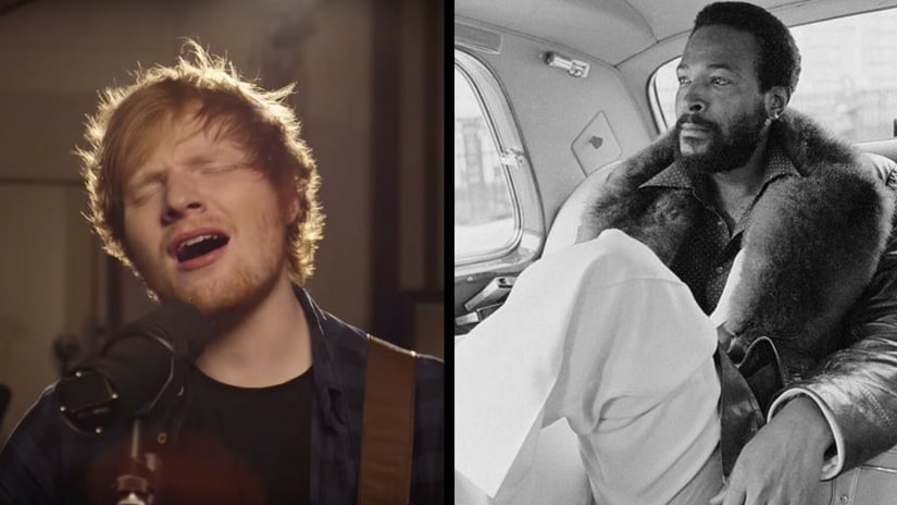 Ed Sheeran (left) and Marvin Gaye (right). Images from Facebook