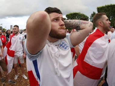 An England fan reacts after England's defeat to Iceland in Euro 2016. REUTERS
