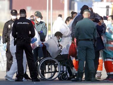 Sea convoy with migrants rescued from Mediterranean Sea reaches Spain as migration debate hots up in Europe