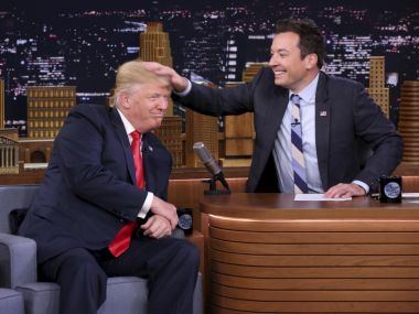 Donald Trump to Tonight Show host Jimmy Fallon over hair-mussing incident: Stop whimpering and be a man Donald Trump to Tonight Show host Jimmy Fallon over hair-mussing incident: Stop whimpering and be a man