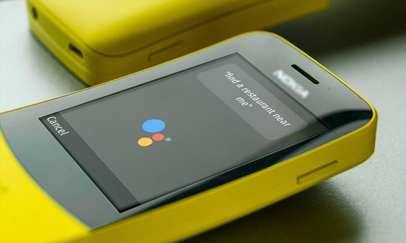 Google Assistant on the Nokia 8810.