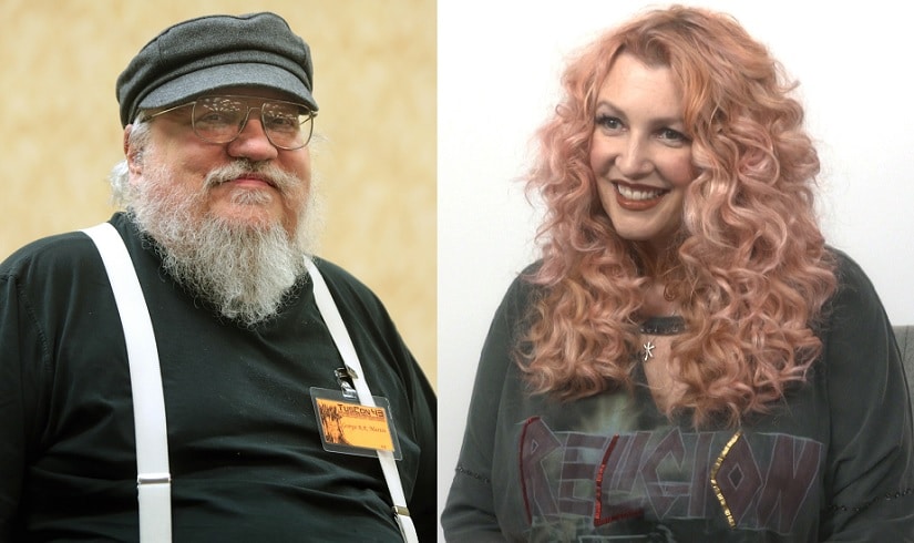 George RR Martin (L); Jane Goldman (R). Image via Twitter