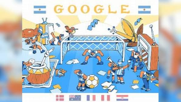 FIFA World Cup Google Doodle celebrates football culture in Argentina, France and other nations on Day 8