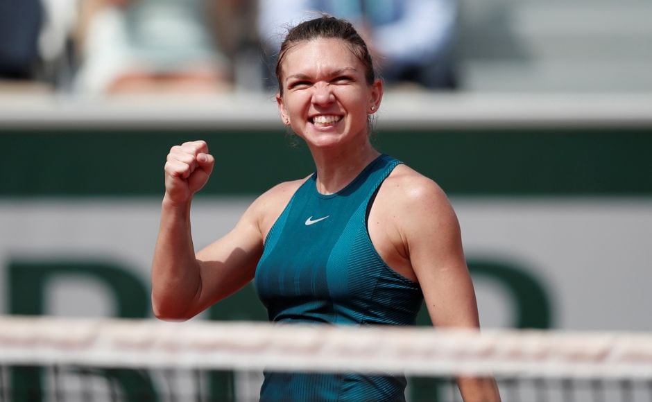 Top seed Simona Halep celebrates winning her quarter-final match against Germany's Angelique Kerber. Halep made the semi-finals for the third time by battling past Kerber 6-7 (2), 6-3, 6-2. Reuters Top seed Simona Halep celebrates winning her quarter-final match against Germany's Angelique Kerber. Halep made the semi-finals for the third time by battling past Kerber 6-7 (2), 6-3, 6-2. Reuters